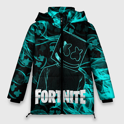 Женская зимняя куртка Fortnite Marshmello / 3D-Черный – фото 1