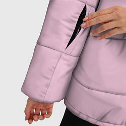 Куртка зимняя женская Светло-розовый, цвет: 3D-черный — фото 2