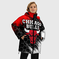 Куртка зимняя женская CHICAGO BULLS, цвет: 3D-черный — фото 2