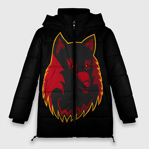 Женская зимняя куртка Wolf Logo / 3D-Черный – фото 1