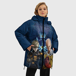 Куртка зимняя женская One Punch Man, цвет: 3D-черный — фото 2