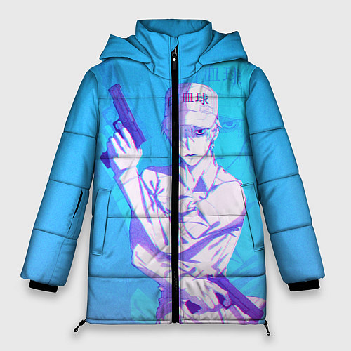 Женская зимняя куртка Клетки за работой / 3D-Черный – фото 1