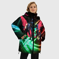 Куртка зимняя женская Valorant Neon, цвет: 3D-красный — фото 2