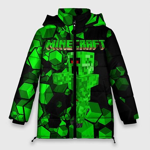 Женская зимняя куртка Minecraft / 3D-Черный – фото 1