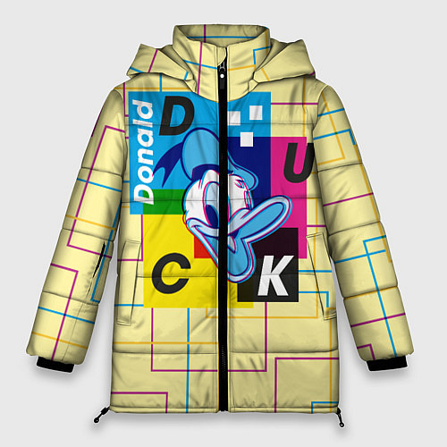 Женская зимняя куртка Дональд Дак / 3D-Черный – фото 1