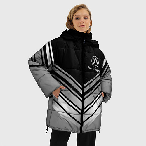 Женская зимняя куртка VOLKSWAGEN / 3D-Светло-серый – фото 3