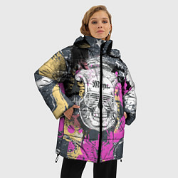 Куртка зимняя женская Череп, цвет: 3D-красный — фото 2