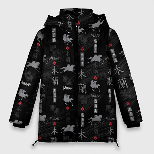 Женская зимняя куртка Mulan Black Pattern / 3D-Черный – фото 1
