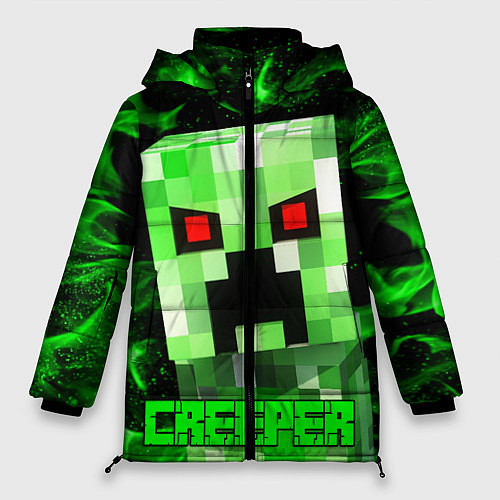 Женская зимняя куртка MINECRAFT CREEPER / 3D-Красный – фото 1