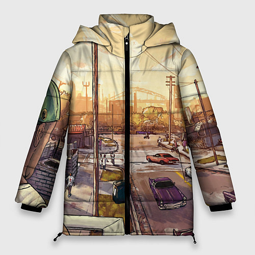 Женская зимняя куртка GTA San Andreas / 3D-Черный – фото 1
