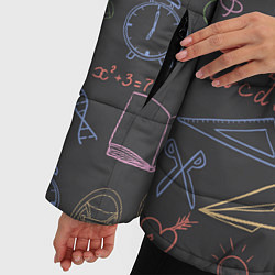 Куртка зимняя женская Привет школа, цвет: 3D-черный — фото 2