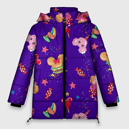 Женская зимняя куртка Минни Маус / 3D-Черный – фото 1