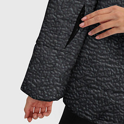 Куртка зимняя женская Текстура черная кожа рельеф, цвет: 3D-черный — фото 2