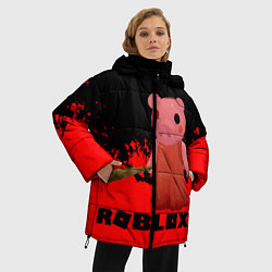 Куртка зимняя женская Roblox Piggy, цвет: 3D-черный — фото 2