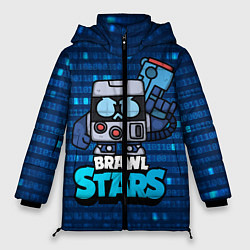 Куртка зимняя женская Virus 8 bit brawl stars Blue, цвет: 3D-светло-серый