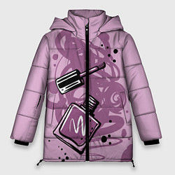 Куртка зимняя женская Лак для ногтей, цвет: 3D-светло-серый