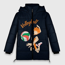 Куртка зимняя женская Волейбол, цвет: 3D-черный