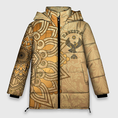 Женская зимняя куртка Дагестан в золоте / 3D-Черный – фото 1