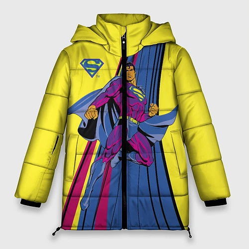 Женская зимняя куртка Superman / 3D-Черный – фото 1