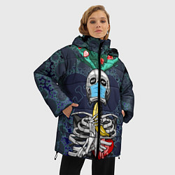 Куртка зимняя женская Устал от карантина, цвет: 3D-светло-серый — фото 2