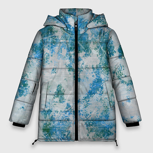 Женская зимняя куртка Разлитая краска / 3D-Черный – фото 1