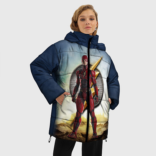Женская зимняя куртка The Flash / 3D-Светло-серый – фото 3