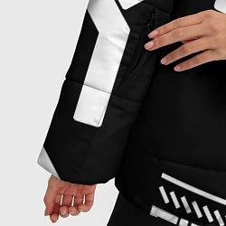 Куртка зимняя женская КИБЕРПАНК СИМВОЛ, цвет: 3D-черный — фото 2