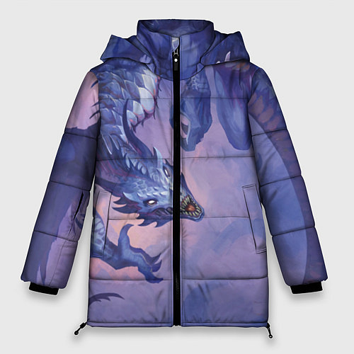 Женская зимняя куртка Дракон воды / 3D-Черный – фото 1