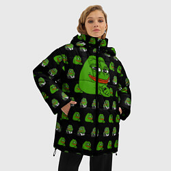 Куртка зимняя женская Frog Pepe, цвет: 3D-красный — фото 2