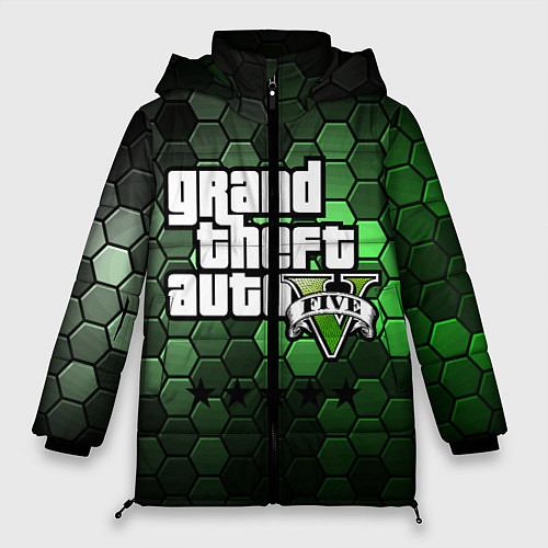 Женская зимняя куртка GTA 5 ГТА 5 / 3D-Черный – фото 1