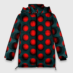 Куртка зимняя женская Кошмар Трипофоба, цвет: 3D-черный