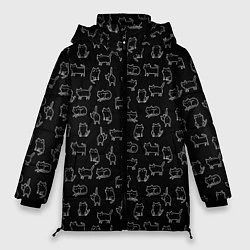 Куртка зимняя женская Cats, цвет: 3D-черный