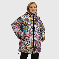 Куртка зимняя женская MIX, цвет: 3D-черный — фото 2