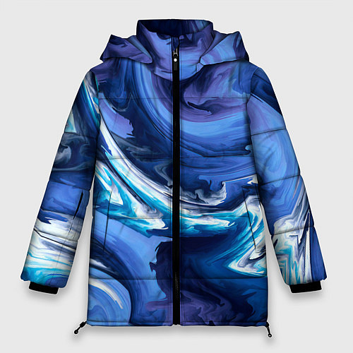 Женская зимняя куртка Абстрактные волны / 3D-Черный – фото 1