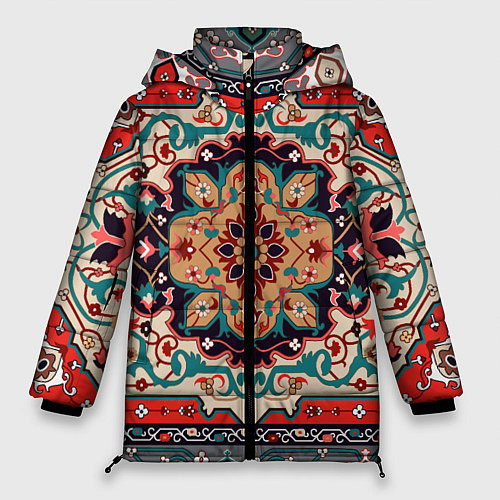 Женская зимняя куртка Текстура ковра / 3D-Светло-серый – фото 1