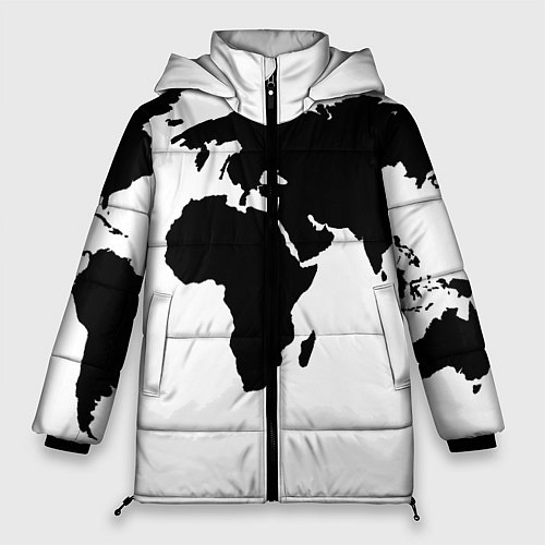 Женская зимняя куртка Весь мир / 3D-Черный – фото 1