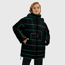 Куртка зимняя женская Геометрия нарушена, цвет: 3D-черный — фото 2