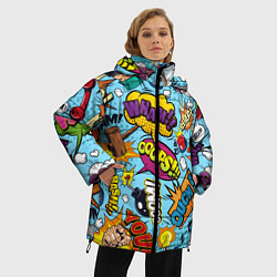 Куртка зимняя женская Pop art comics, цвет: 3D-черный — фото 2