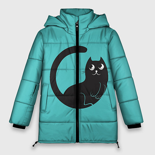 Женская зимняя куртка Чёрный котя / 3D-Черный – фото 1