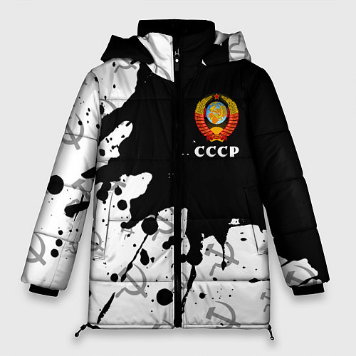 Женская зимняя куртка СССР USSR / 3D-Черный – фото 1