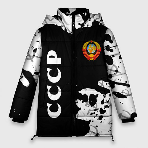 Женская зимняя куртка СССР USSR / 3D-Черный – фото 1