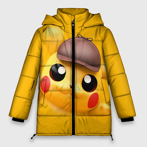 Женская зимняя куртка Pikachu Pika Pika / 3D-Черный – фото 1