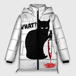 Куртка зимняя женская What Cat, цвет: 3D-черный
