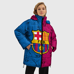 Куртка зимняя женская FC BARCELONA, цвет: 3D-черный — фото 2