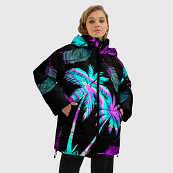 Куртка зимняя женская Неоновое лето, цвет: 3D-черный — фото 2