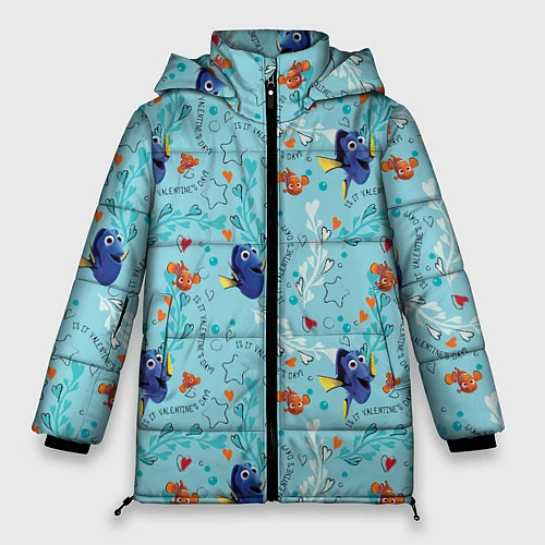 Женская зимняя куртка Finding Nemo / 3D-Черный – фото 1