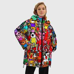 Куртка зимняя женская ROBLOX PIGGY, цвет: 3D-черный — фото 2
