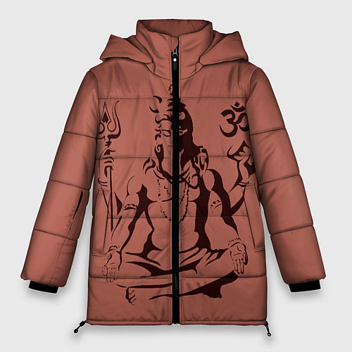 Женская зимняя куртка Бог Шива / 3D-Черный – фото 1
