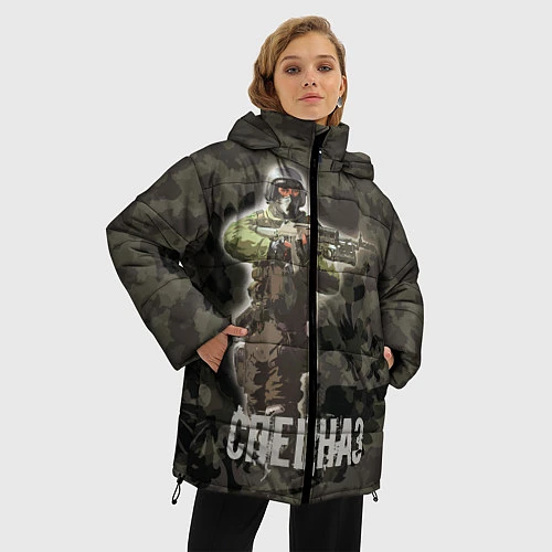 Женская зимняя куртка Спецназ России / 3D-Светло-серый – фото 3