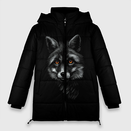 Женская зимняя куртка Лиса / 3D-Черный – фото 1